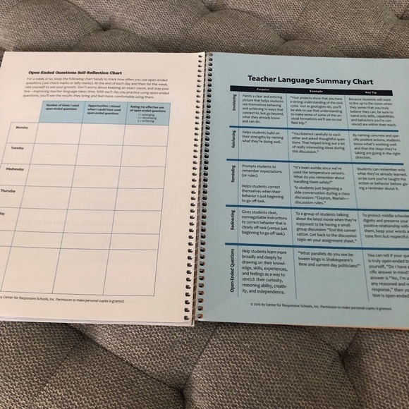 Responsive Classroom The Power of Our Words for Middle school spiral book - Picture 13 of 13